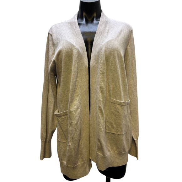 NWT Estheme Cashmere Cardigan Sweater Gray L - Picture 1 of 7